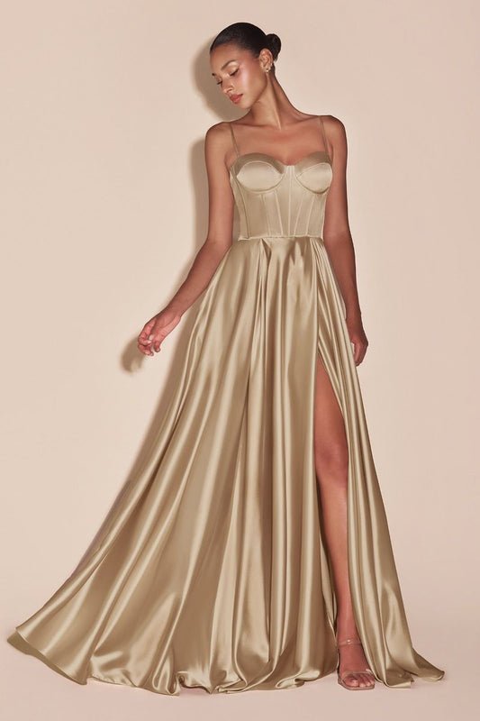 La Divine CD337 Corsage Ball Gown in Satin