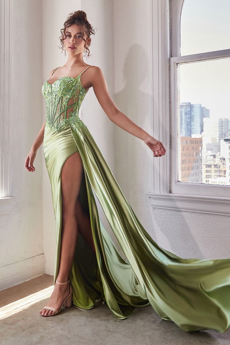 Satin prom dress CD868