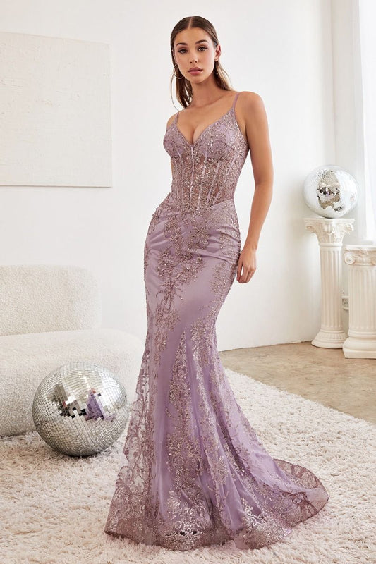 La Divine J810 glitter prom dress