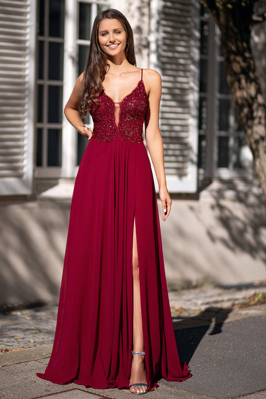 Wine red Christian Koehlert party dress 0498