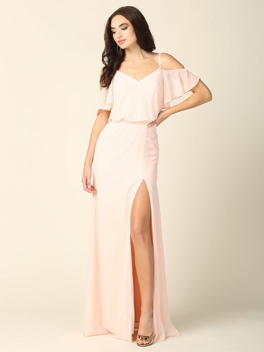 Long party dress with slit 3333