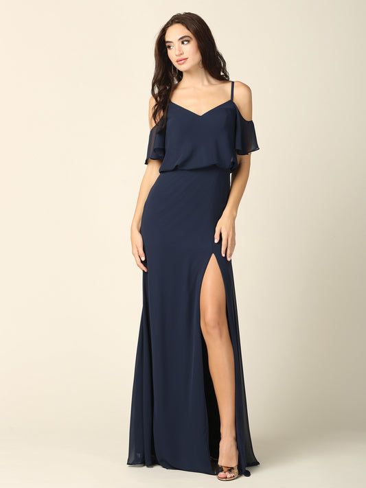 Long party dress with slit 3333