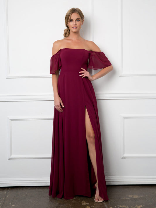 Party dress with on or off shoulder