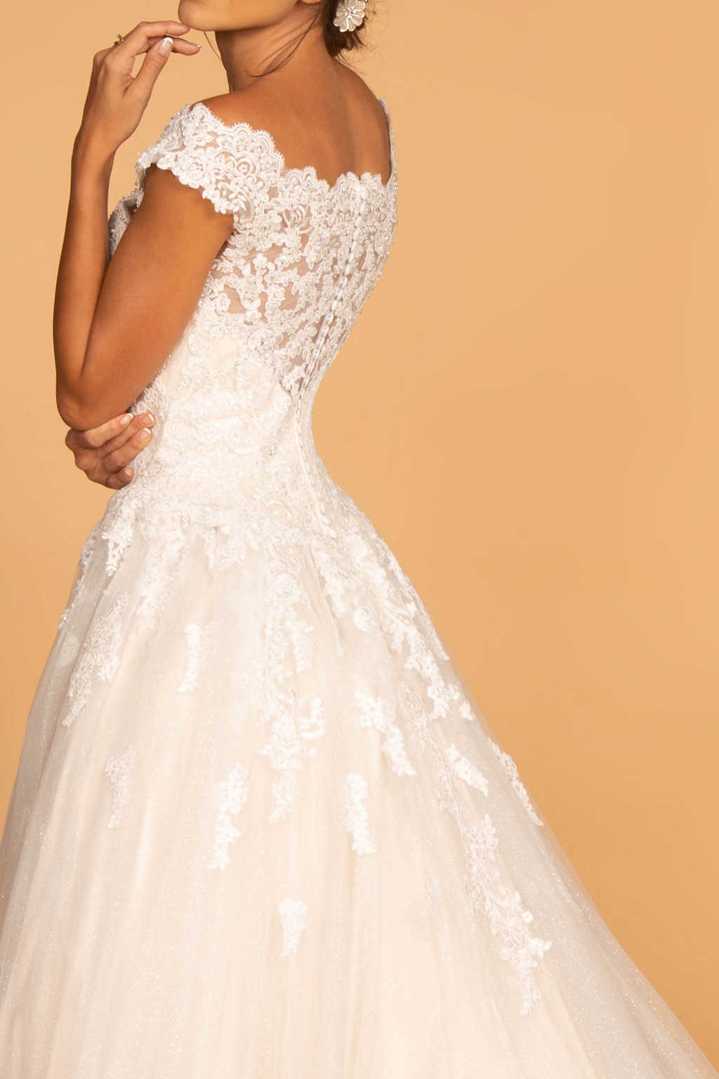 Wedding dress in a-line cut 2596