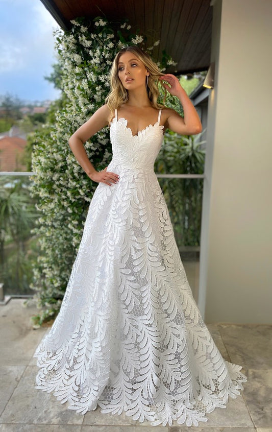 Wedding dress with beautiful lace