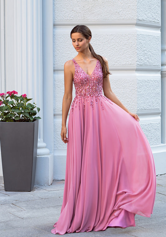 Old pink Christian Koehlert prom dress 0549